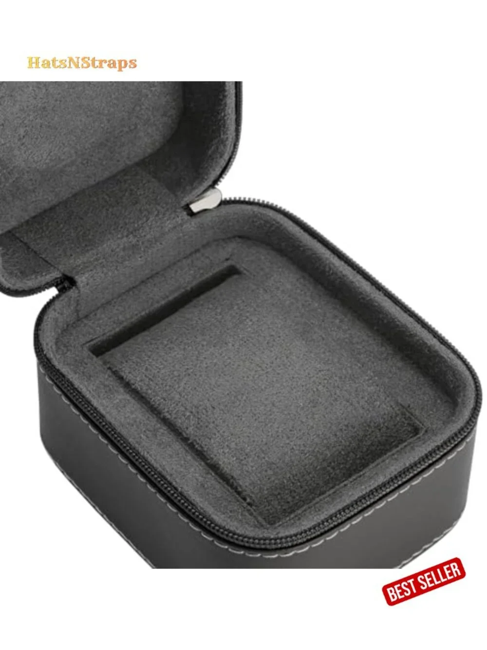 Portable Watch Travel Case with Removable Pillow, Zipper Closure